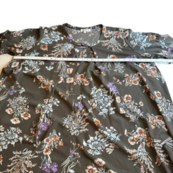UMGEE| Dark Grey Floral Print Tunic Dress Size XL - Picture 9 of 12